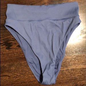 periwinkle high waisted bathing suit bottoms!!